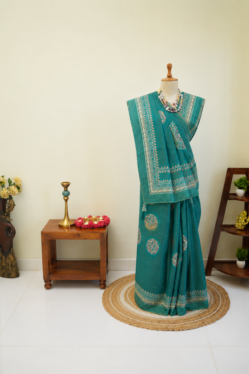 Green Cotton Saree