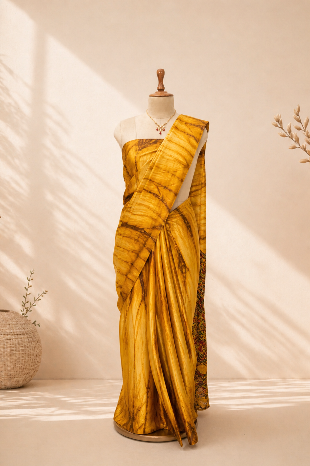 Designer yellow modal silk saree for women