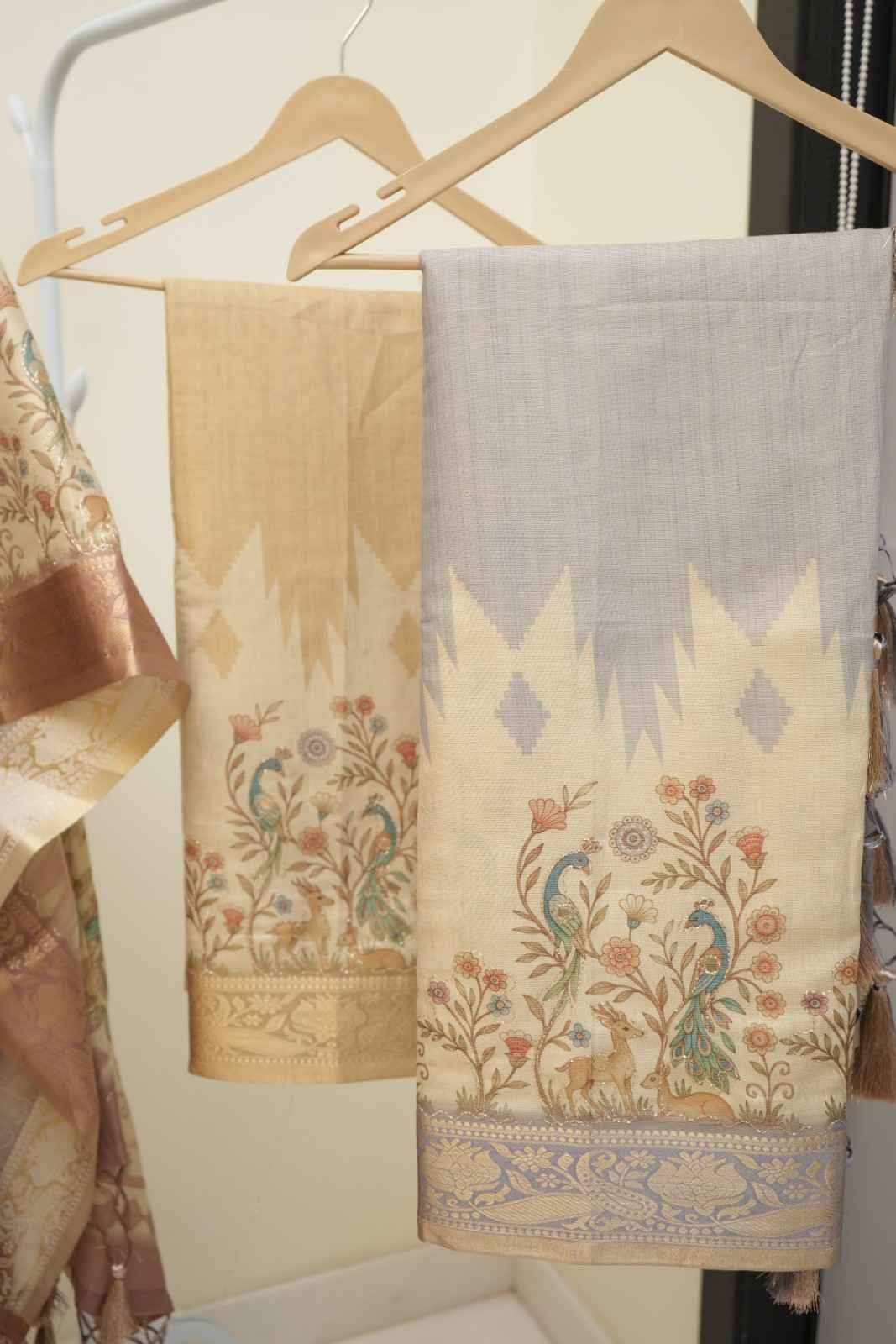 Regal Peacock Khadi Silk Saree