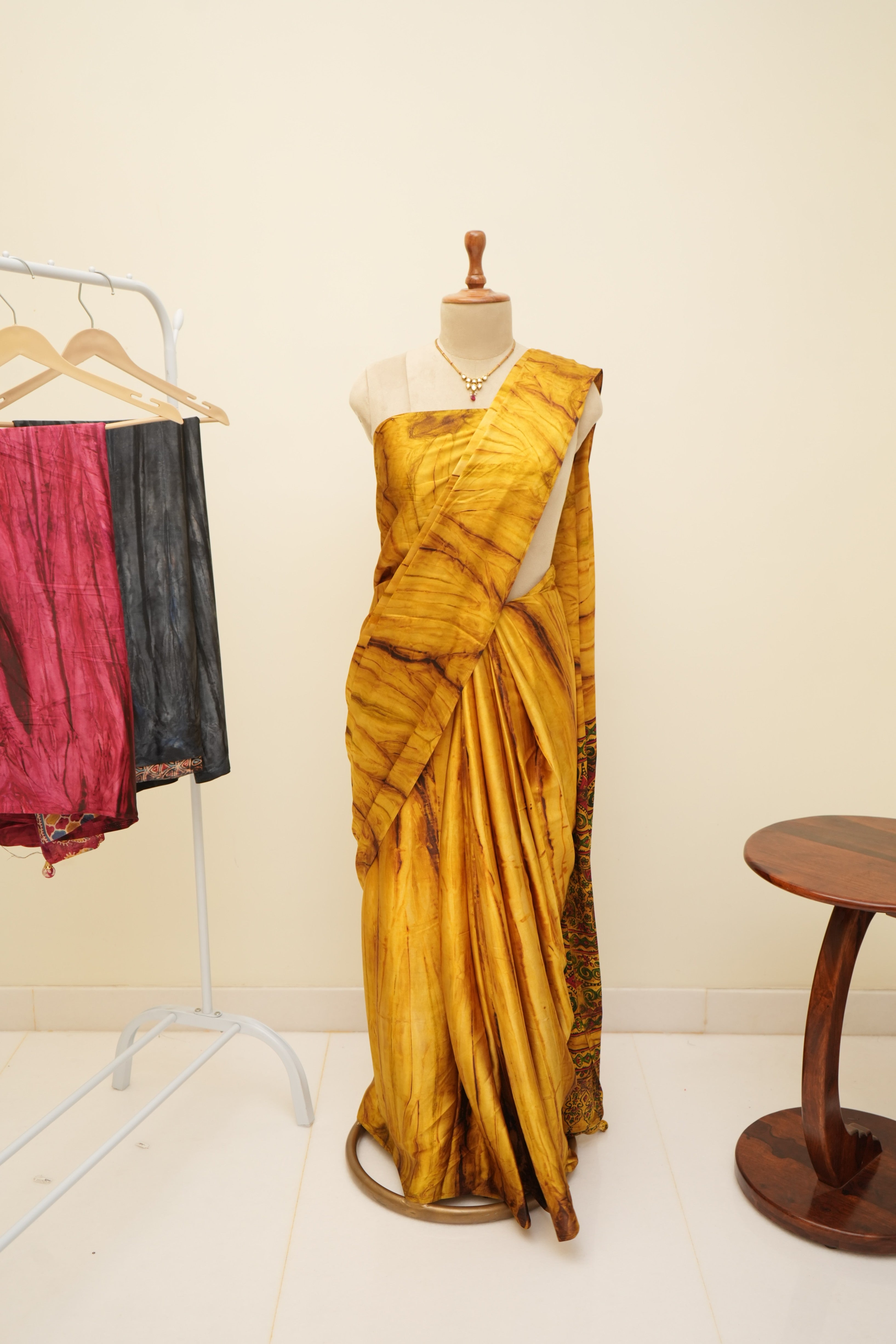 Designer yellow modal silk saree for women