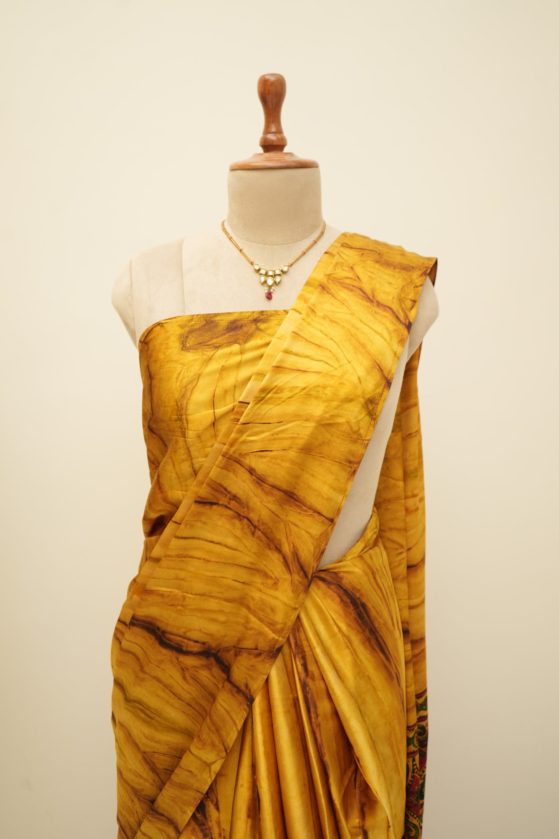Designer yellow modal silk saree for women